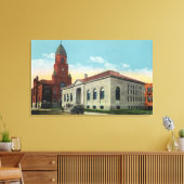 図書室・市役所の外観 キャンバスプリント (インサイチュ (リビング))