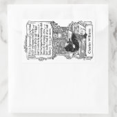 図書帳スタンプヴィンテージ詩タイポグラフィ 長方形シール (バッグ)