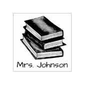 図書書架パーソナライズされた先生 ラバースタンプ (インプリント)