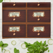 図書木製カードカタログ引き出読し キッチンタオル (折り畳み)