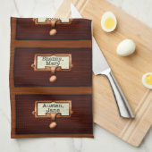 図書木製カードカタログ引き出読し キッチンタオル (四つ折り)