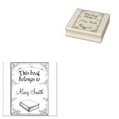 図書木製パーソナライズされたゴム印 ラバースタンプ (押印)