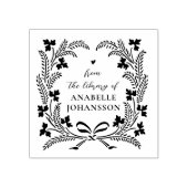 図書本エレガントより花を咲かせる野草 ラバースタンプ (インプリント)