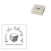 図書本クラシックのエレガント名前をカスタムする ラバースタンプ (押印)