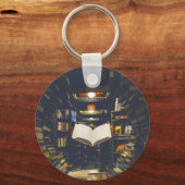 図書棚オープンブック読 キーホルダー (正面)