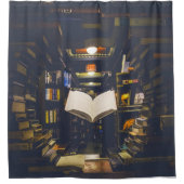 図書棚オープンブック読 シャワーカーテン (正面)