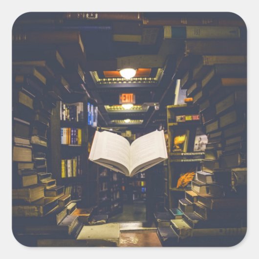 図書棚オープンブック読 スクエアシール (正面)