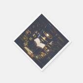 図書棚オープンブック読 スタンダードカクテルナプキン (角)