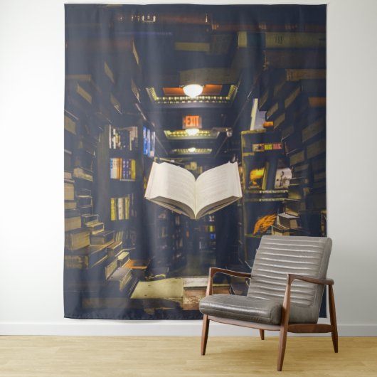 図書棚オープンブック読 タペストリー (インサイチュ)