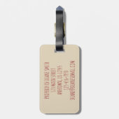 図書目録スタック先生図書教育者ギフト ラゲッジタグ (裏面縦)