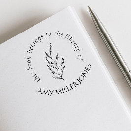 図書素朴エレガントフローラ セルフインキングスタンプ