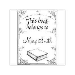 図書自筆パーソナライズされたゴム印 セルフインキングスタンプ