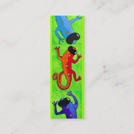 図書記号-サングラスのトカゲ スキニー名刺 (正面)