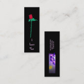 図書記号-ローズI愛 スキニー名刺 (正面/裏面)