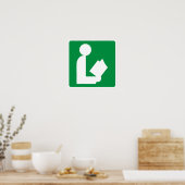 図書道路標識 ポスター (キッチン)