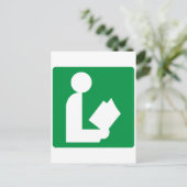 図書道路標識 ポストカード (スタンド正面)