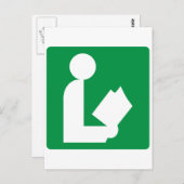 図書道路標識 ポストカード (正面/裏面)