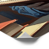 図書館おもしろいゼブラリー絵画ゼブラ ポスター (角)