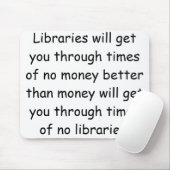 図書館およびお金 マウスパッド (マウス)