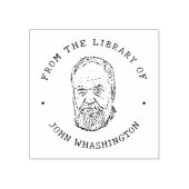 図書館からの特別な写真付きスタンプ ラバースタンプ (インプリント)