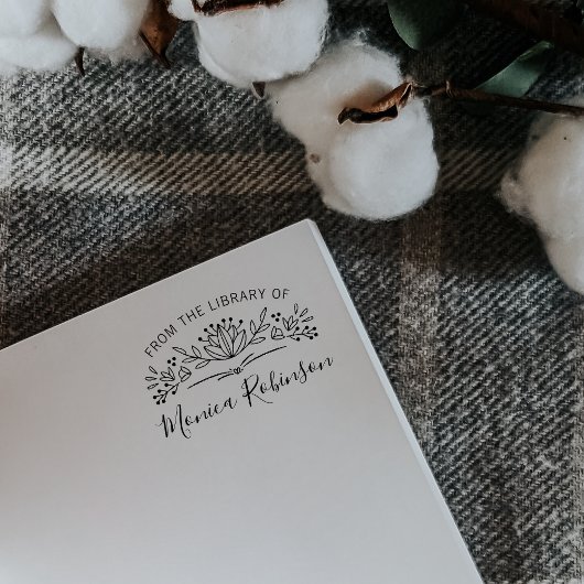 図書館からタイポグラフィ植物学 セルフインキングスタンプ