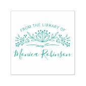 図書館からタイポグラフィ植物学 セルフインキングスタンプ (デザイン)