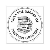 図書館からパーソナライズされた セルフインキングスタンプ (デザイン)