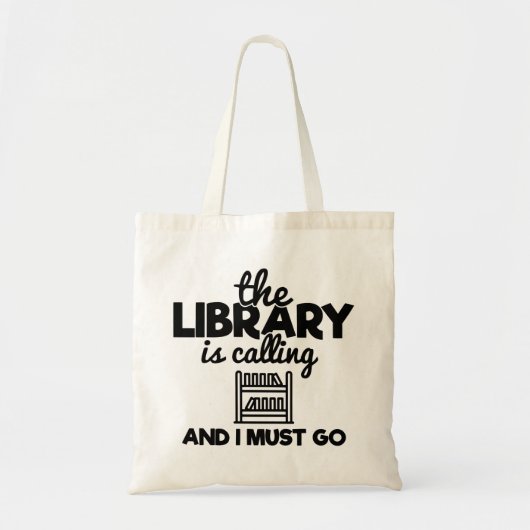 図書館から本を出さなけれ読ばならない トートバッグ (正面)