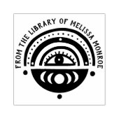 図書館から神秘的な目のボホパーソナライズされた ラバースタンプ (インプリント)