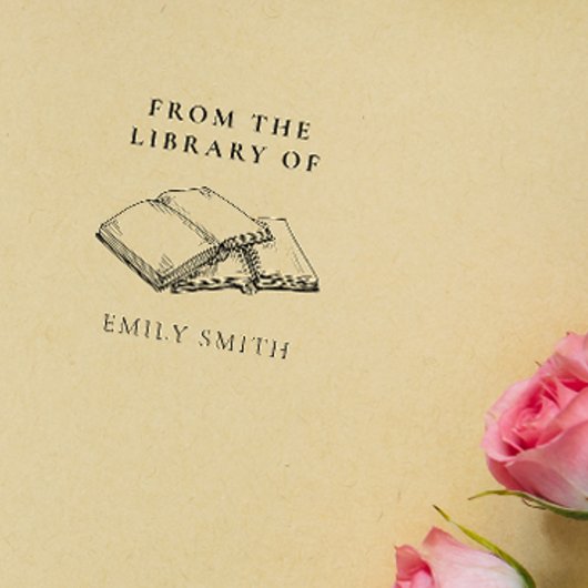 図書館から自分で名前をカスタムするする ラバースタンプ
