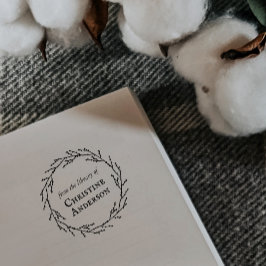 図書館から自分のリースを作る セルフインキングスタンプ