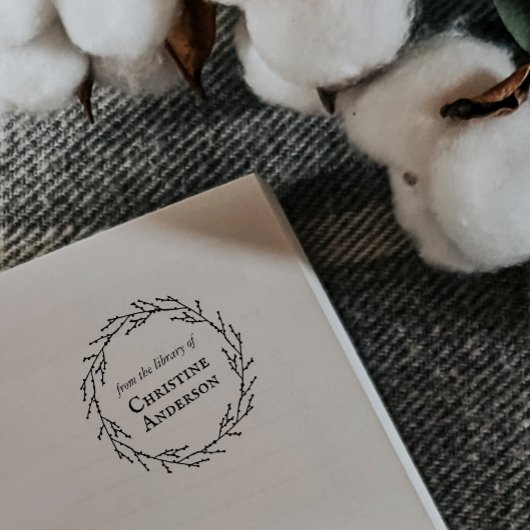 図書館から自分のリースを作る セルフインキングスタンプ