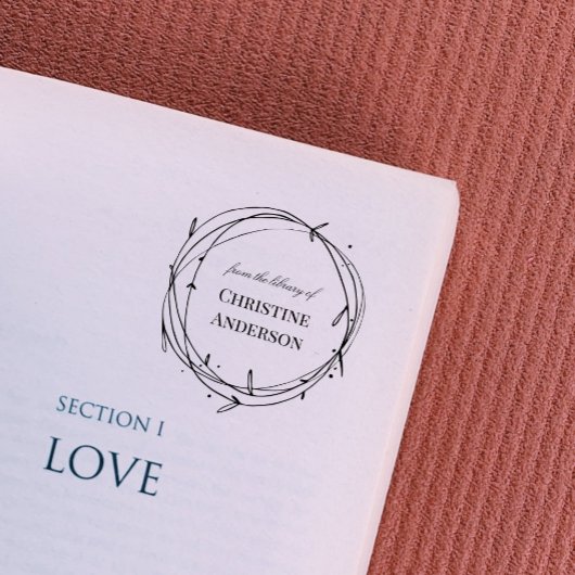 図書館から自分のリースを作る セルフインキングスタンプ