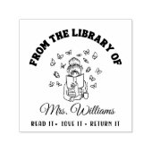 図書館から |かわいい蝶ガーリー本 セルフインキングスタンプ (デザイン)