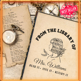 図書館から |ガールヘッドシェルフブック セルフインキングスタンプ