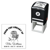 図書館から |ガールヘッドシェルフブック セルフインキングスタンプ (インサイチュ)