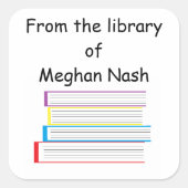 「図書館から…」 シール (正面)