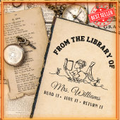 図書館から |フラワーズブックガーリー先生 セルフインキングスタンプ