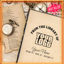 図書館から |ロゴ&ネームブック セルフインキングスタンプ
