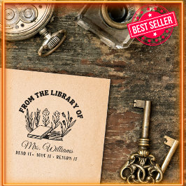 図書館から |ワイルドフラワーズ先生本 セルフインキングスタンプ