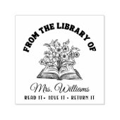 図書館から |ワイルドフラワーヴィンテージ集 セルフインキングスタンプ (デザイン)