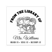 図書館から |学校のキッズブック先生 セルフインキングスタンプ (デザイン)