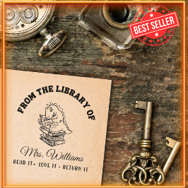 図書館から |恐竜オンブックス先生 セルフインキングスタンプ