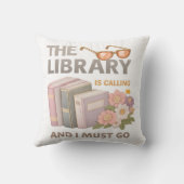 図書館が呼んでいる、私は行かなければ クッション (裏面)