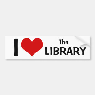 図書館が大好き バンパーステッカー