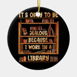 図書館で働いているのだから嫉妬しても良い(_S) セラミックオーナメント