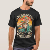 図書館で大騒ぎするポッサム Tシャツ (正面)