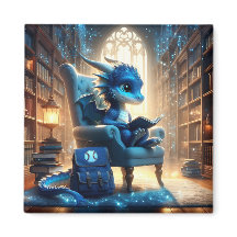 図書館で – Blue Dragon Magnet