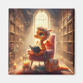 図書館で – Orange Dragon Magnet マグネット (正面)