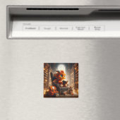 図書館で – Orange Dragon Magnet マグネット (インサイチュ (食洗機))